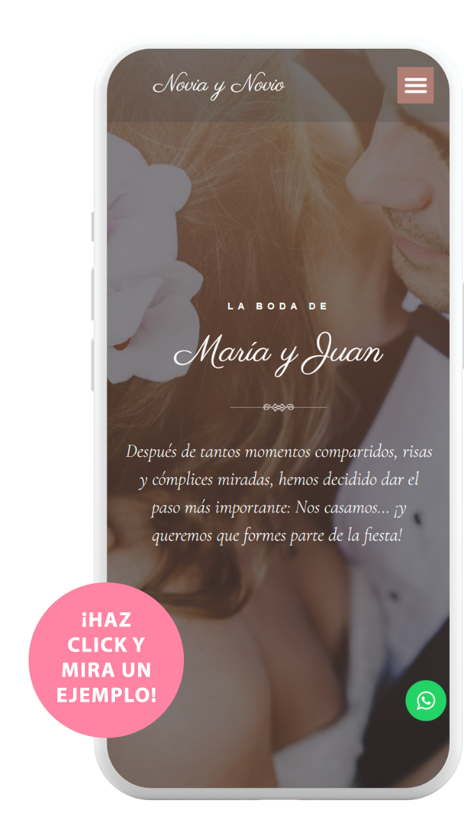 Invitaciones de boda digitales para WhatsApp
